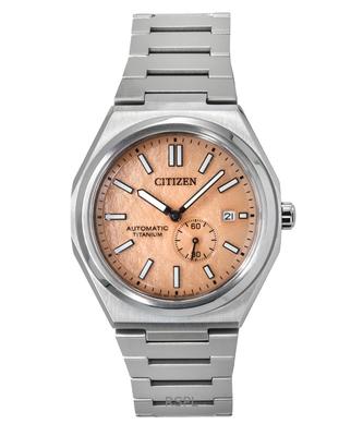 „Zenshin Super Titanium“ oranžinio ciferblato automatinis NJ0180-80Z 100M vyriškas laikrodis
