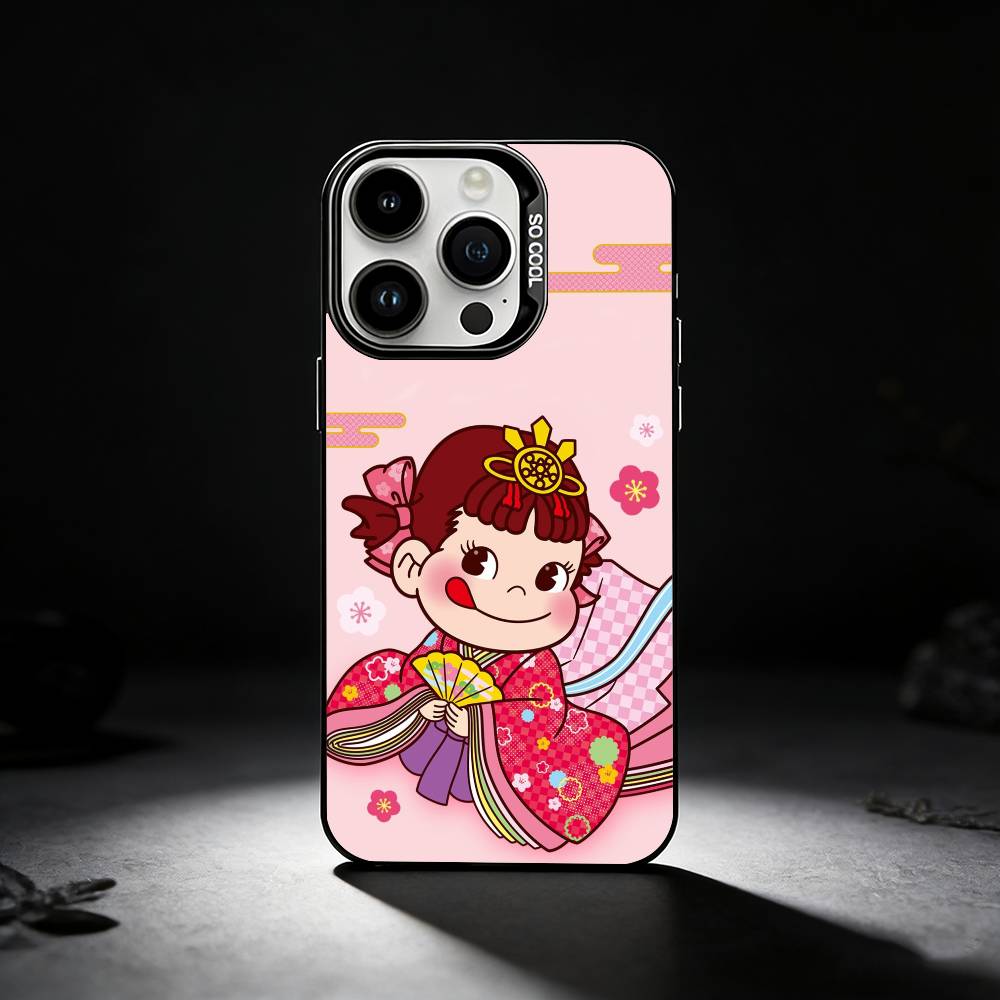 F-Fujiya-Milkys-Peko-C-Chan Phone Case For iPhone 17,16,15,14,13,12,11 Plus,Pro Max,XS,Colored silver phone case