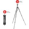 Manfrotto Element MII Aluminum Tripod, 4-Section, Black, 180° Folding, Twist Lock, Maximum Load Capacity UNI/PdR 105:2021 8 kg, DSLR Compatible, MKELM