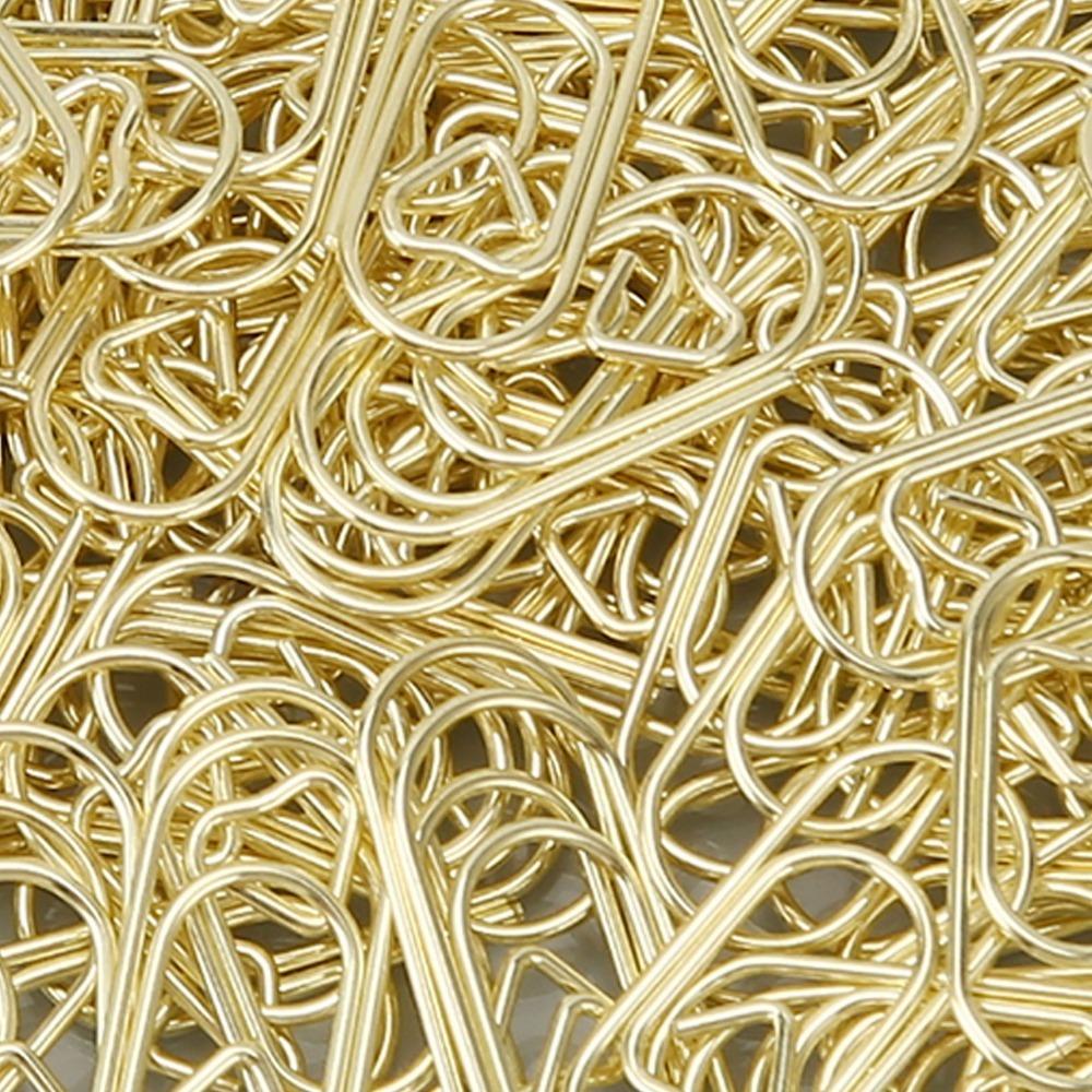 300pcs Electroplated Finish Rose Gold Paper Clips Anti Slip Design Decorative Paperclips  DIY Crafts