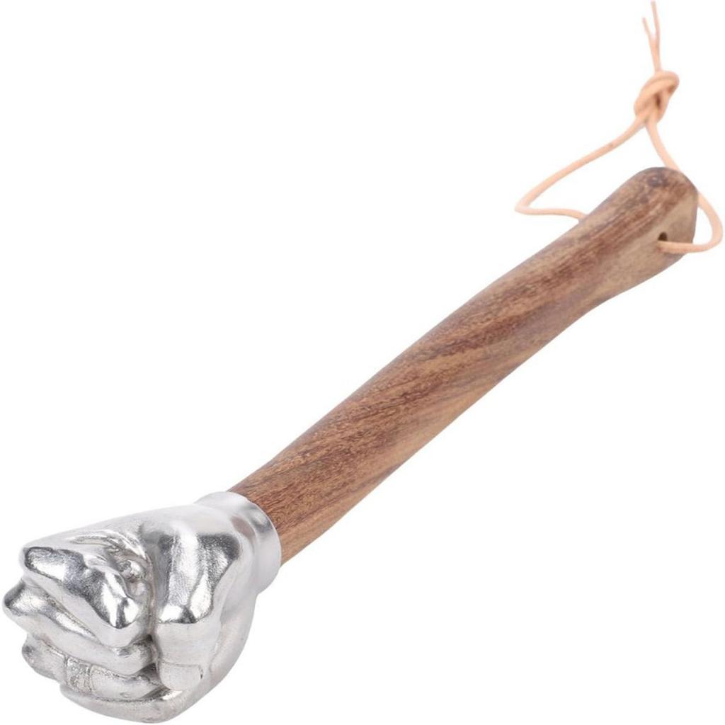 Hardened Fist Hammer with Multi-Functional Integrated Wooden Handle, Pendant Design, Tool for Construction, Gardening & Home Use