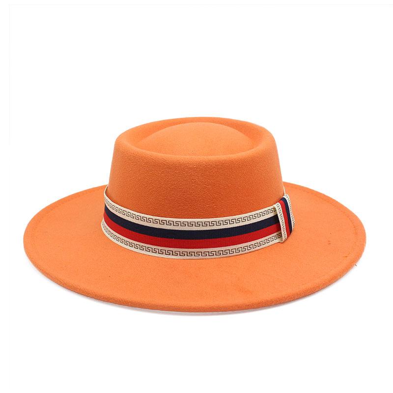 Big Brim Bump Dome Hat Woolen Top Hat Women'S Quarter British Retro Men'S Felt Hat French Jazz Hat