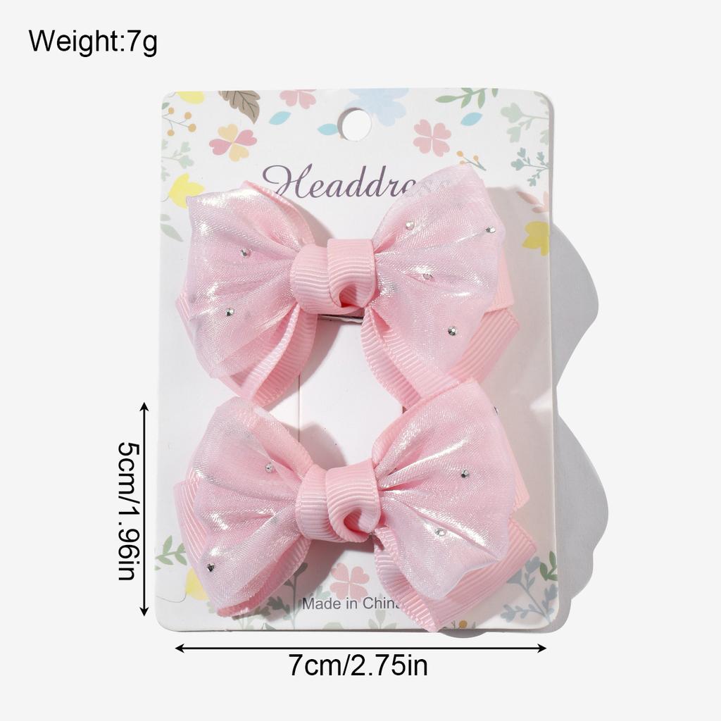 2 STÜCKE Neue Niedliche Prinzessin Mesh Mode Einfarbig Schmetterling Lieblich Mädchen Haarnadeln Kinder Kopfschmuck Haarspange Haarclips Haarschmuck