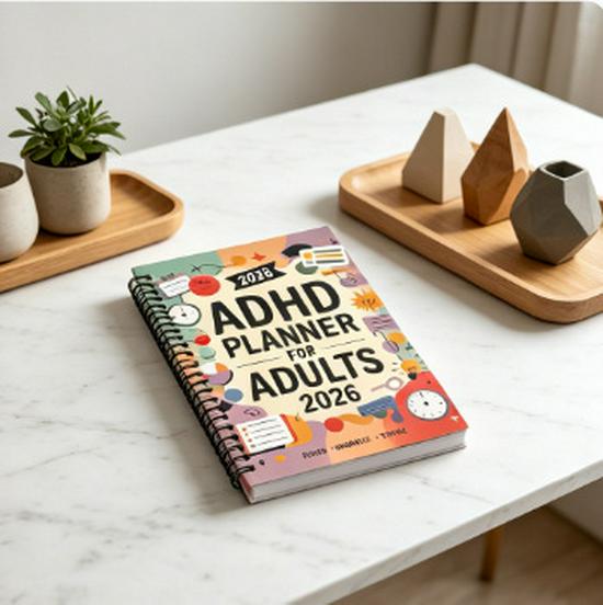 2026 ADHD Adult Planner - Spiral Coil Notebook