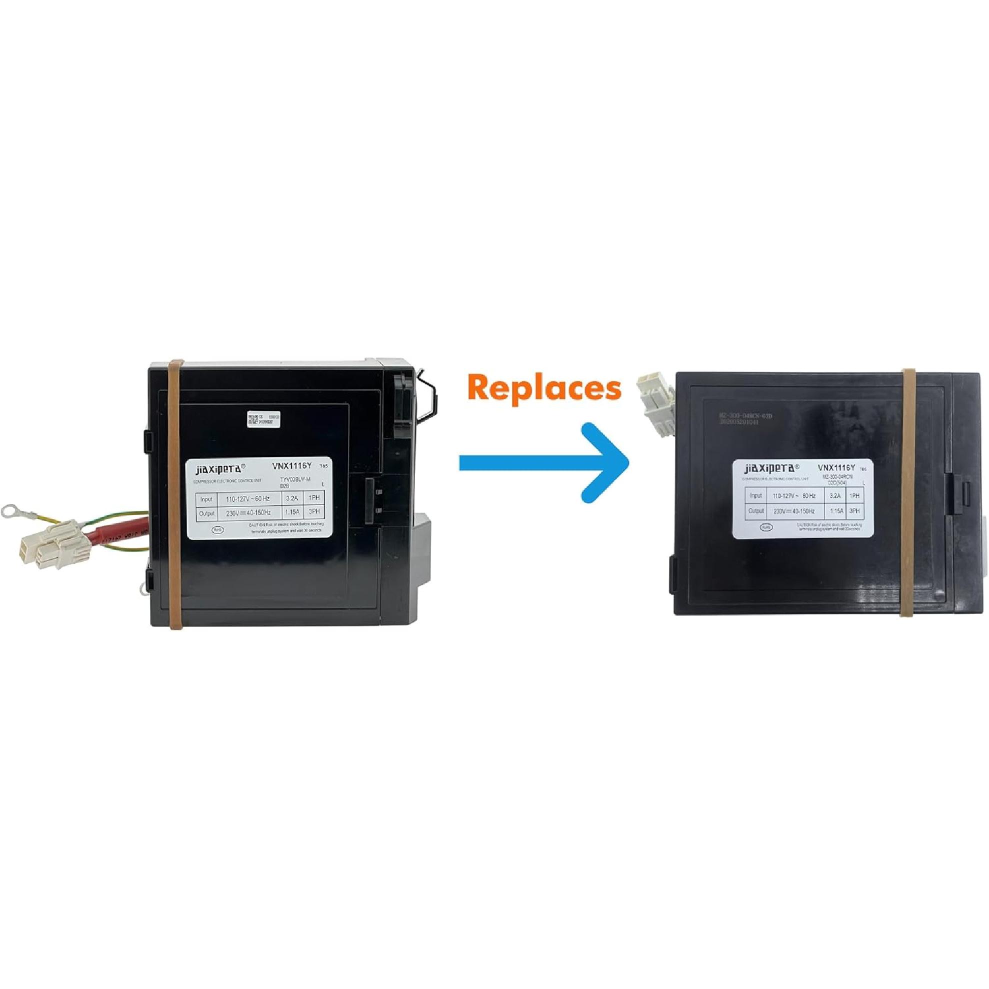 VNX1116Y Refrigerator Compressor Inverter Control Board for Frigidaire FRSO52B3HQS, Replaces MZ-300-04RCN-02D