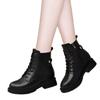 New Style Women's Flat Thick-soled Soft Leather Thick-bottom Short Boots with Added Insulation Shoes