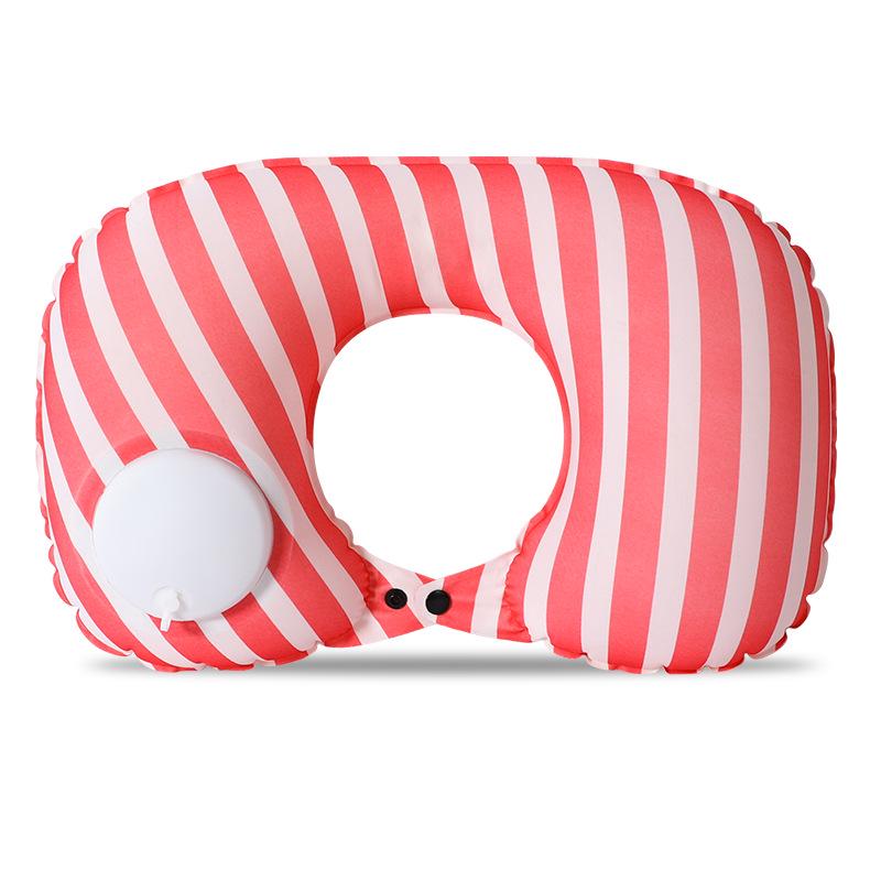 Automatyczna nadmuchiwana poduszka podróżna w kształcie litery U - Przenośna poduszka zapewniająca komfort w samolocie i na zewnątrz