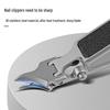 Portable Powder Steel Thin Nail Clippers Set with Anti-Splash Angled Flat Edge - New Model