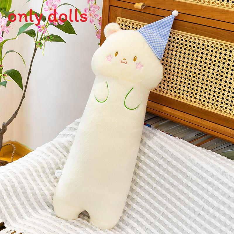 Plush Star Cat Long Animal Pillow With Sleepcap Design For Girls Sleep Relaxation Bedside Support