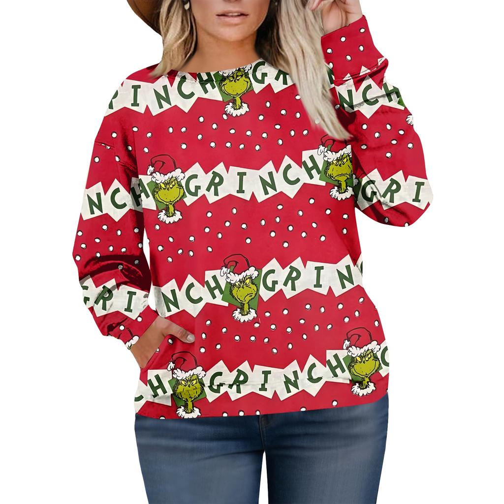 Christmas Sweatshirts For Women Sweater Cute Shirt Fall Pullover Top