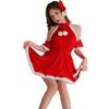 New sexy Christmas autumn and winter plush backless dress Spice girls New Year's Eve robe set slim uniform lure