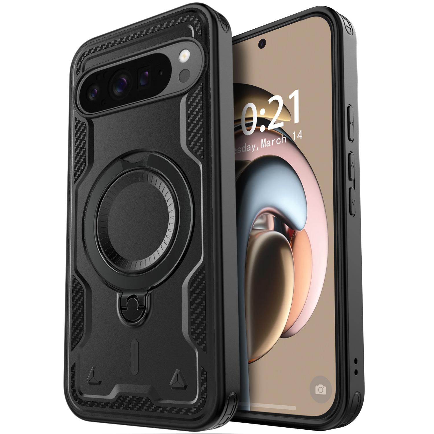 

Black For Google Pixel 10/10 Pro/10 Pro XL Rugged Phone Case Shockproof Heavy Duty Kickstand Holder Protective Cover For Pixel 10 Pro XL
