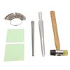 6pcs Small Ring Earrings Mandrel Kit Aluminium Efficient Multifunctional Ring Sizer Tool Set for