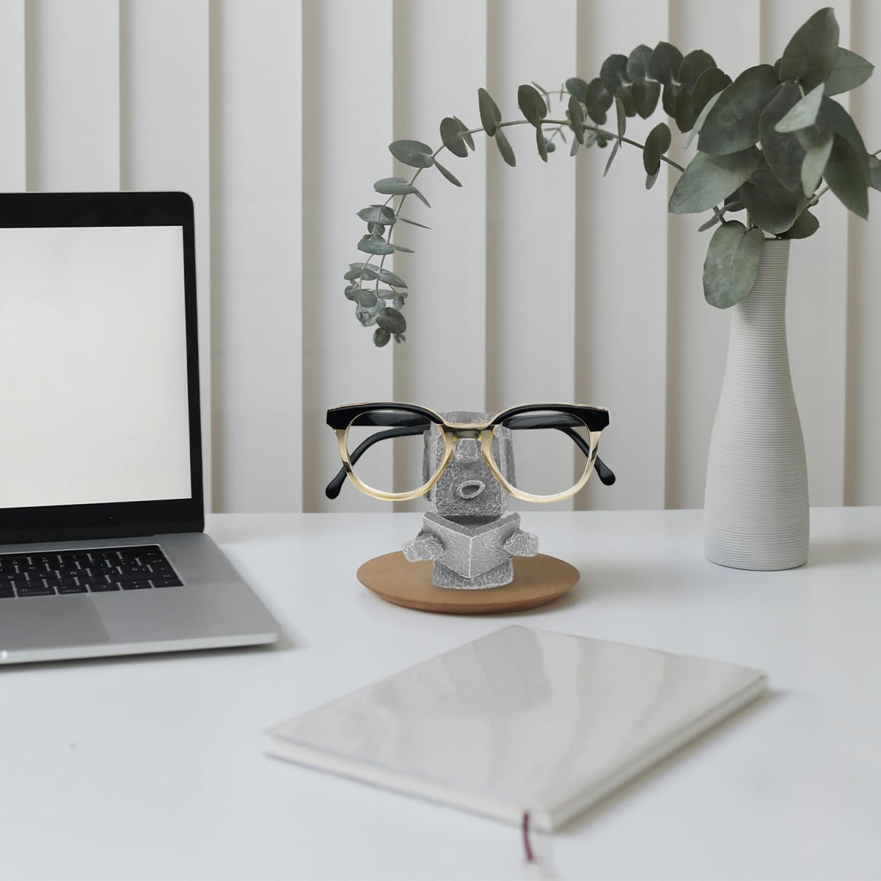 Lightweight Moai Eyeglass Holder Stand,Easter Island Glasses Stand Desk Sunglasses Display,Resin Easter Island Statue Eyewear Holder for Glasses