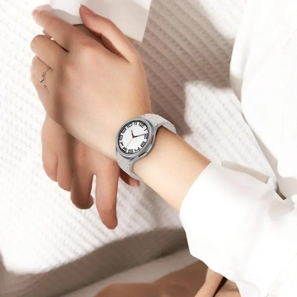 20mm Silicone Magnetic Band for Samsung Watch Galaxy4 6 Classic 43 47mm 42 46mm 7 6 5 4 44 40mm No Gaps Strap 5Pro 45mm Bracelet
