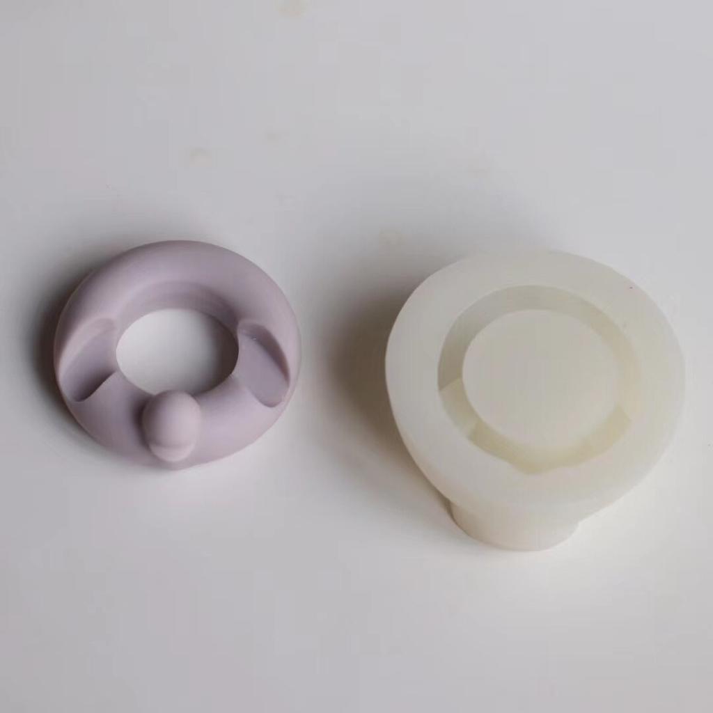 Cute Bear with Swimming Ring Silicone Mold DIY Creative Candle Mold for Candle Making Summer Party Supply Home Decor