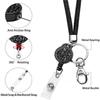 Badges Holder Retractable Lanyard  Id Lanyard Name Tag Card Badge Holder Reels Chain Clips Hanging Rope Keychain Necklace Strap