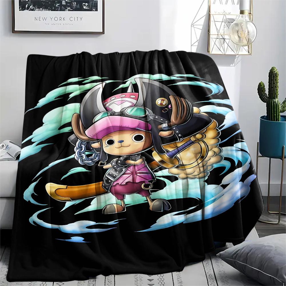 One Piece Character Print Flannel Blanket,High Quality Comfortable for All Seasons,Home Decor,Warmth and Comfort,Perfect for Christmas Gifts