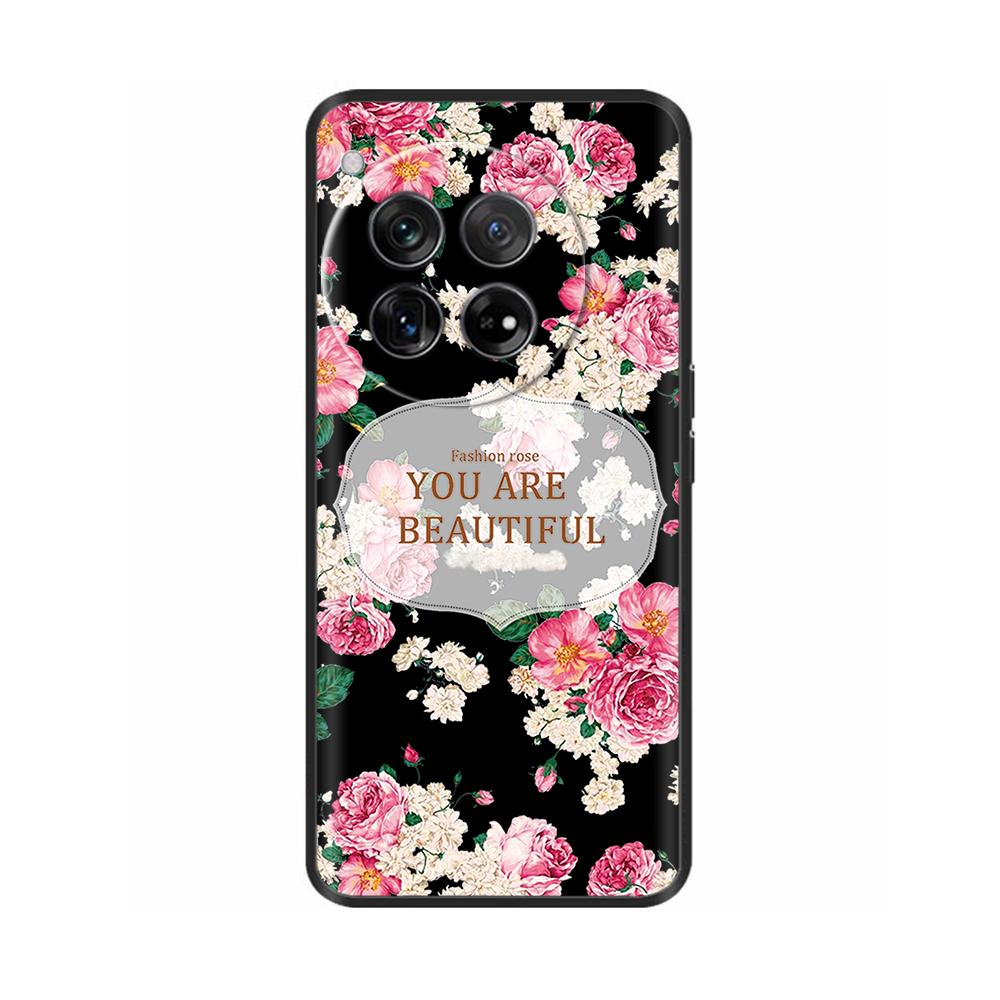Para OnePlus 12 Funda de Teléfono Negra de TPU Suave Para One plus 12R Carcasa En Oneplus12 5G 1+12 Protector Parachoques Silicona Funda Suave Fundas