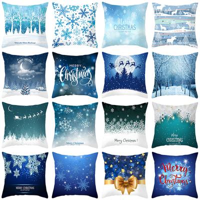 Christmas Snow Scene Series Pillowcases Home Sofa Pillowcase Car Cushion Covers Home Use