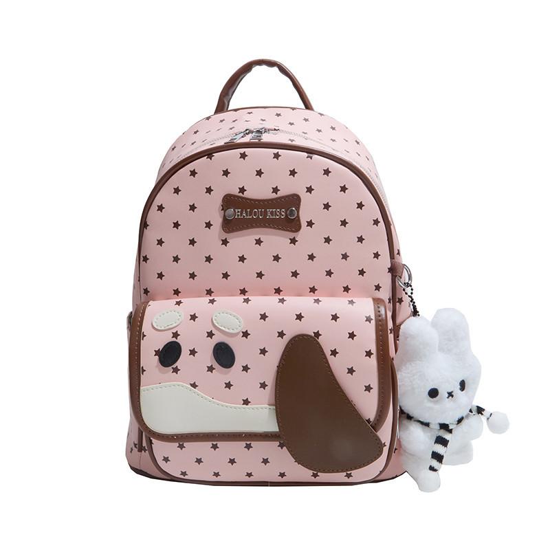 Schoolbag Korean cute yellow puppy backpack female 1011 new model this year popular backpack daily go cartoon schoolbag