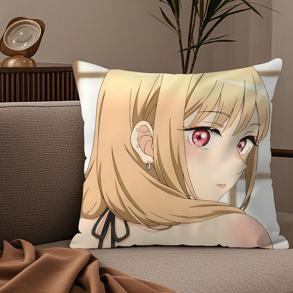 Marin Kitagawa Anime Kissenbezug Seidig Elegant Komfort Sofa Bett Unsichtbarer Reißverschluss