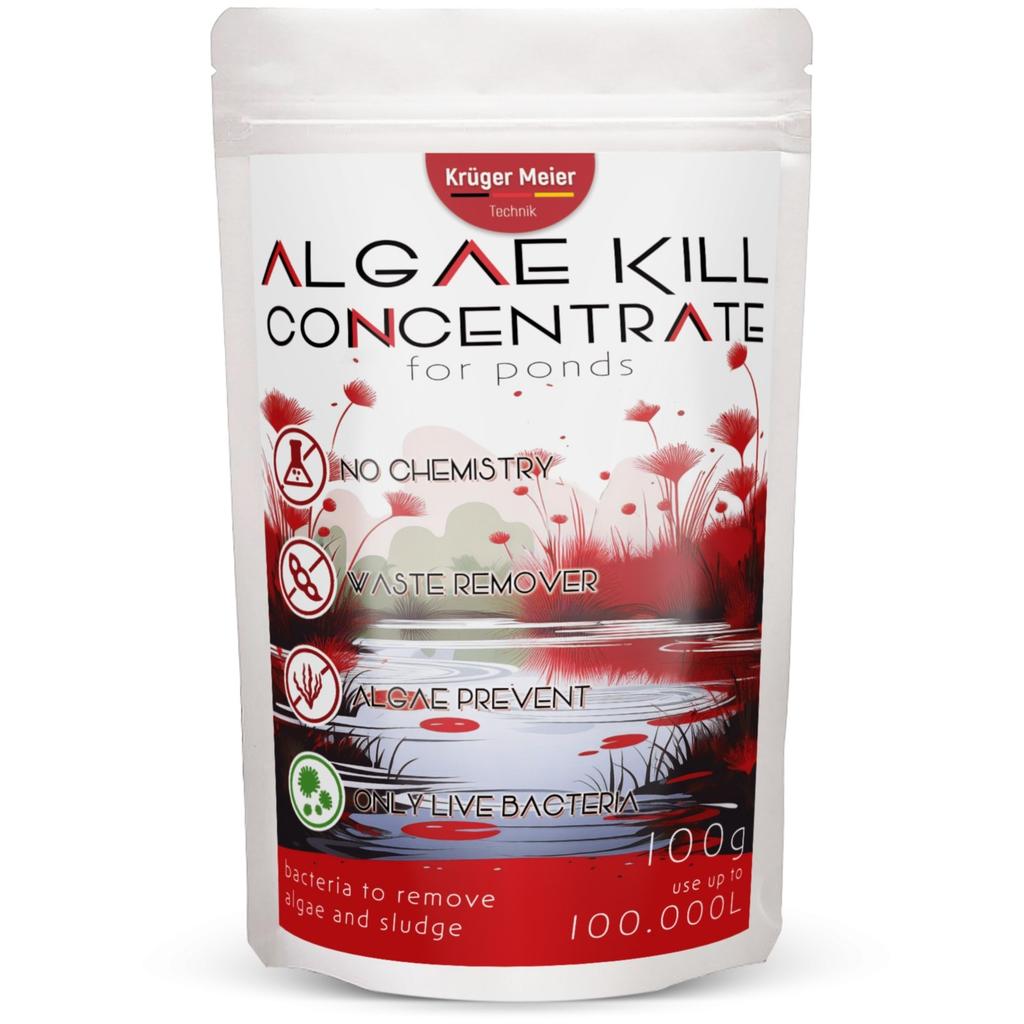 For algae in the pond, removes bottom sediment, natural bacteria, 100g