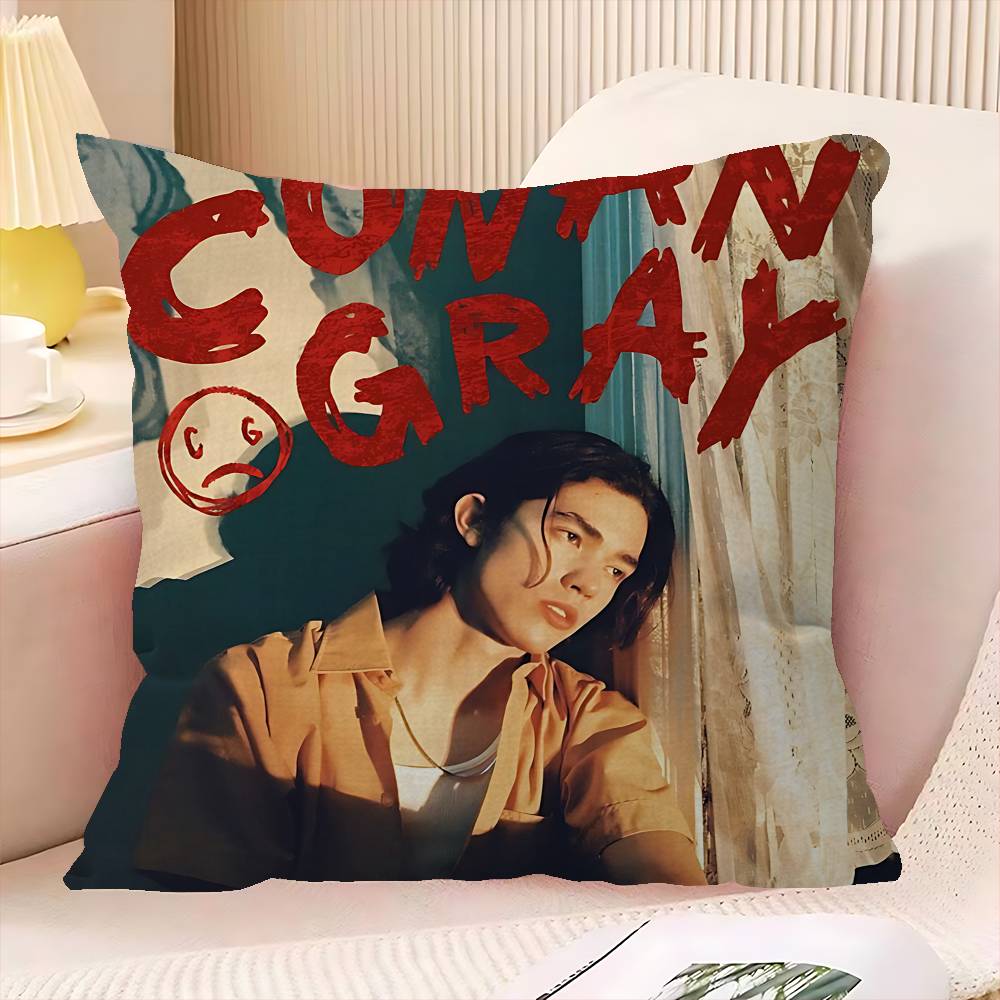 CConans Grayssinger Pillow Covers Cartoon Sofa Decorative Home Doublesided Printing Short Plush Cute Cushion Cover