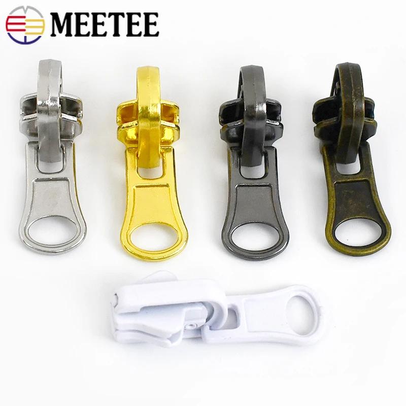 5/10/20Pcs Zipper Puller 3# 5# 8# Double Sided Rotary Zip Sliders Head Jacket Garment Decor Zippers Slider Sewing Accessories
