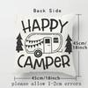 Happy Camping Pillowcase 45*45 Decorative Cushions For Sofa Pillowcases 40X40 Cushion Cover 40*40 Lounge Chairs Pillow Hugs Body