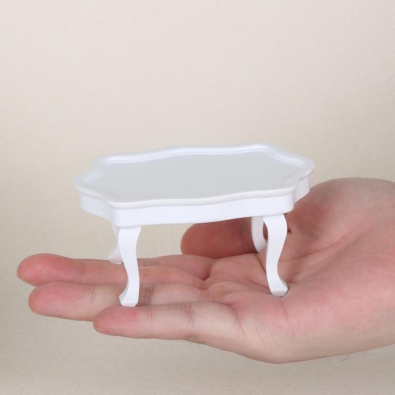 Compact 1/12 Scale Miniature Wooden Coffee Table For Dollhouses Decors Model Enthusiasts And DIY Craft Projects