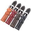 20mm 22mm 24mm 26mm First Layer Oil Wax Cowhide Padded Leather Watch Strap Screw-in Stainless Buckle Vintage Style Band