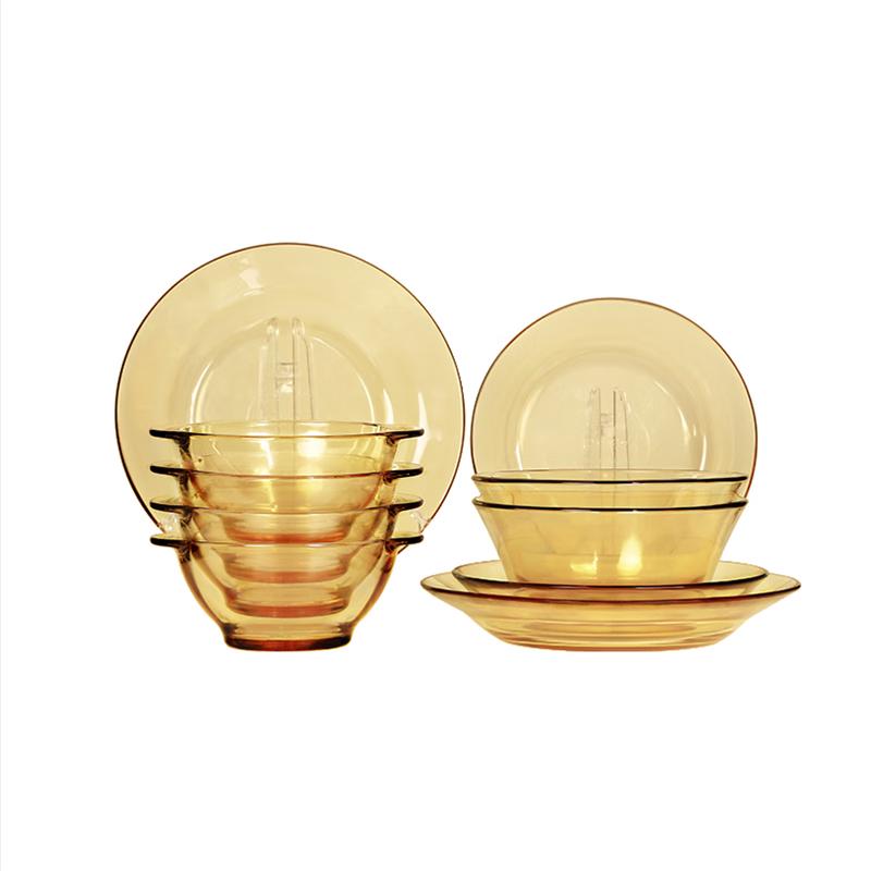 PYREX Corning Crystal Shine 10-Piece Glass Dinnerware Set