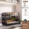 Multifunctional Kitchen Countertop Seasoning Rack with Salt Storage Jars
