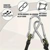 4pcs Outdoor Mountaineering Buckle 8mm Elastic Rope Tent Strap Camping Clothesline Luggage Binding Strap