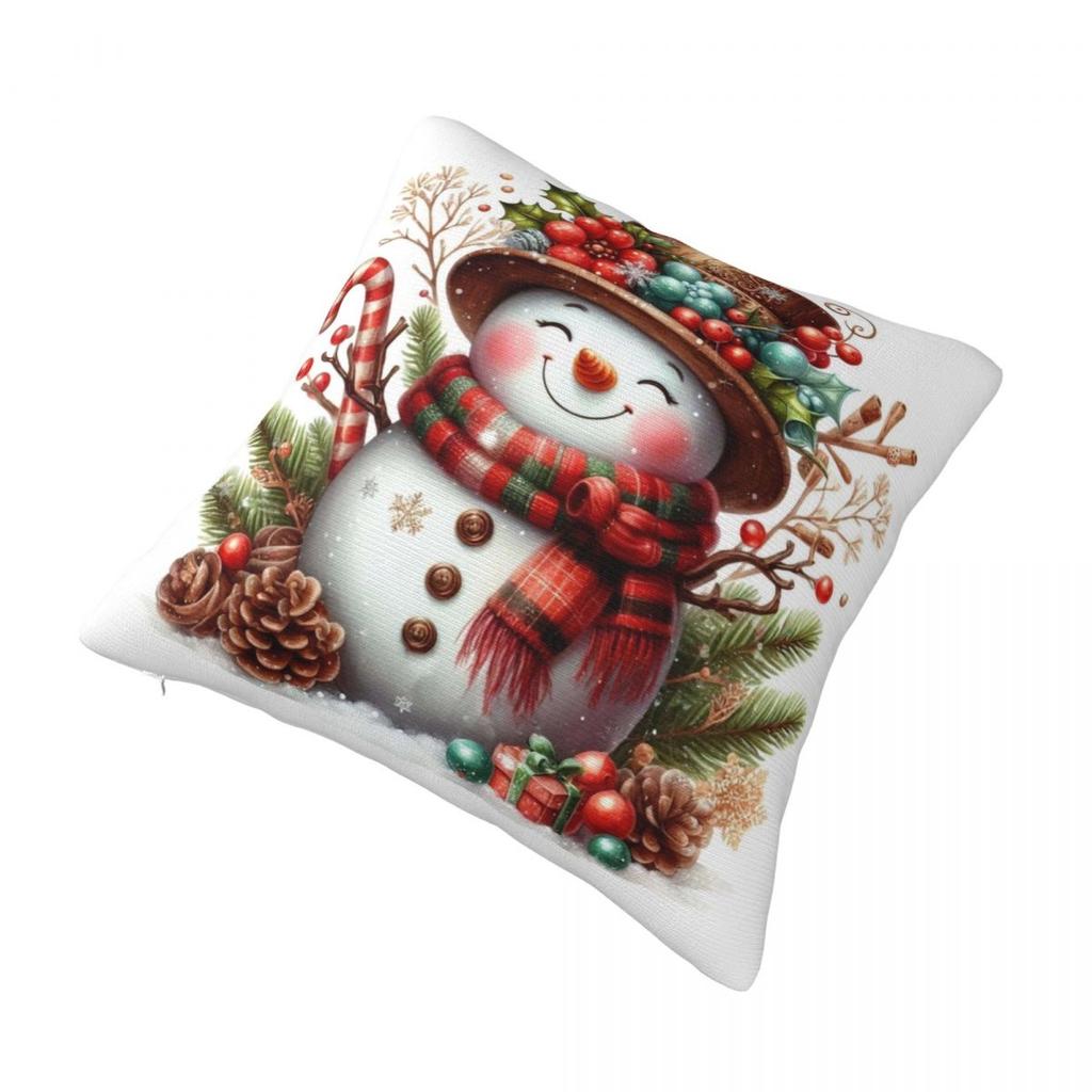 Christmas Snowman Pillow Case Cushion Cover Soft Design Pillow Cover Fashion Pillowcases For Chair Sofa Home Decoration