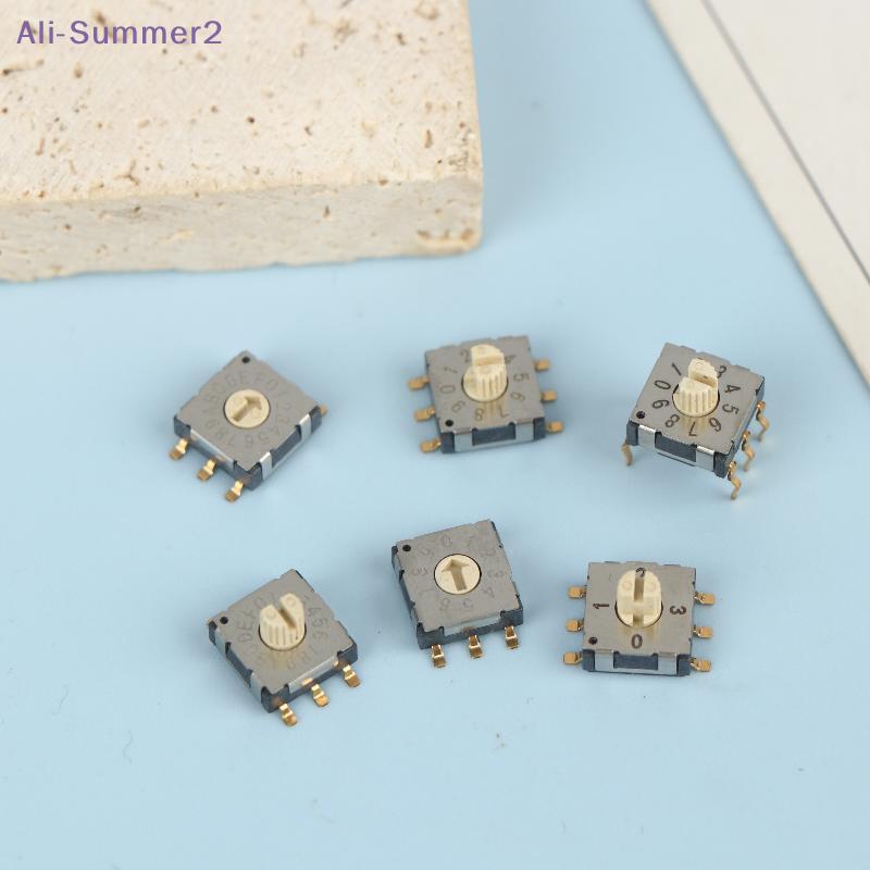 {Summer2} {Summer2} 2Pcs Mini Encoder Rotary Encoder Switch BCD8421 Multi Gear Band Knob Switch SMD Band Switch