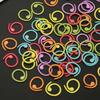 Metal Stitch Markers Helical-Shaped Crochet Markers Ring Multicolor Crochet Locking Markers for Knitting and Crocheting (Multico