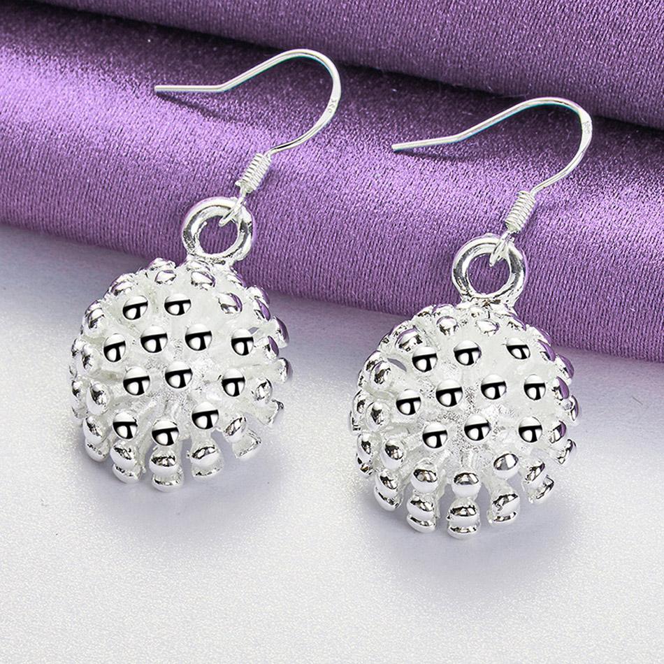 

CHSHINE стерлингового серебра 925 пробы полукруг коралловые серьги для женщин Свадебная вечеринка модные очаровательные украшения 1.40*1.40cm