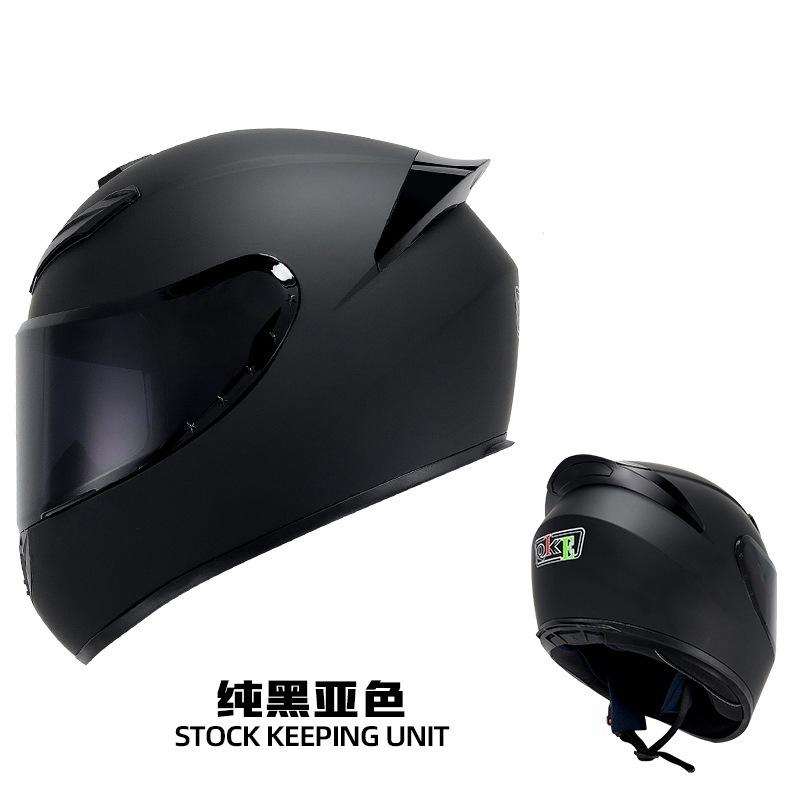 New QK111 Four-Season Full-Face Motorcycle Helmet Unisex Riding Helmet for Adults with Clear or Black Lens Available