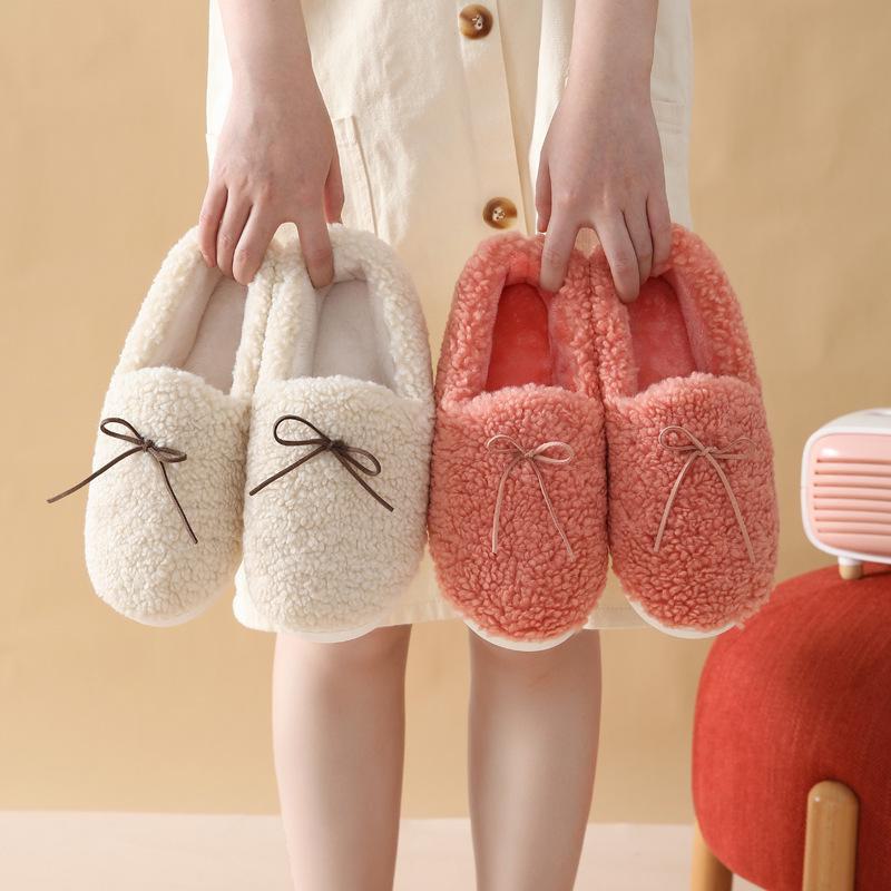 Women's Soft Sole Furry Cotton Slippers – Perfect for Postpartum, Autumn and Winter Comfort at Home.