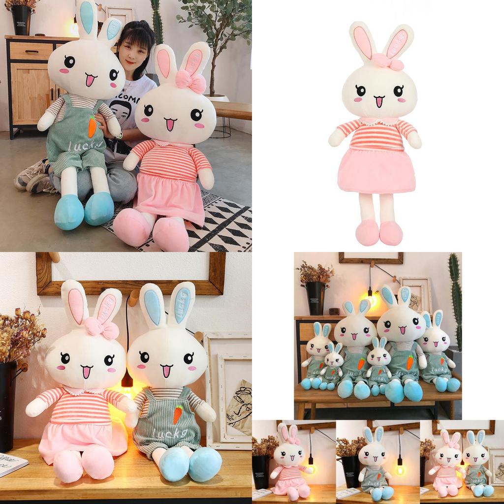 Adorable Sweet Couple Bunny Plush Toy Cuddly Rabbit Stuffed Animal Birthday Gift