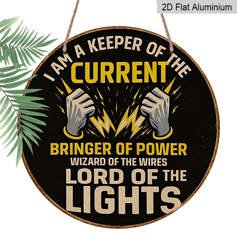 

2D Flat, 1pc 7.87 X 7.87 Inches (20 X 20 Cm) Guardian of Time And Bringer of Power Humorous Wall Decor Metal Sign, Vintage Aluminum Sign, Round 1pc