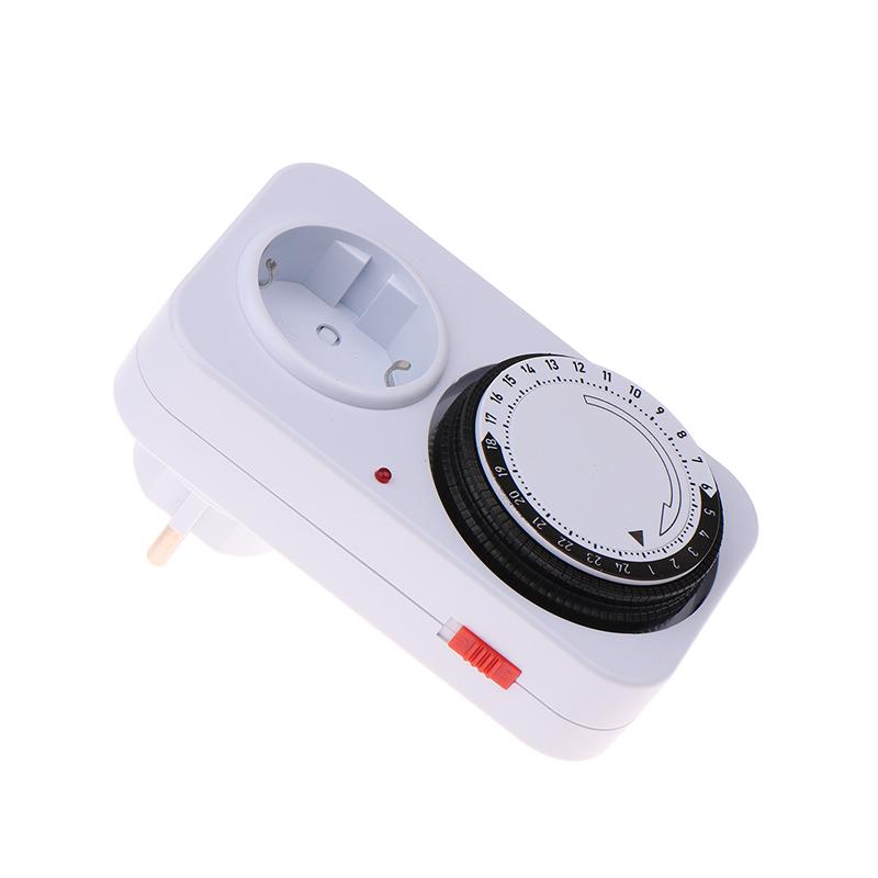 Eu Plug Timing Socket 24-Hours Cycle Mechanical Timer Electricity Consumption Meter Automatic Shutdown With Overload Protection