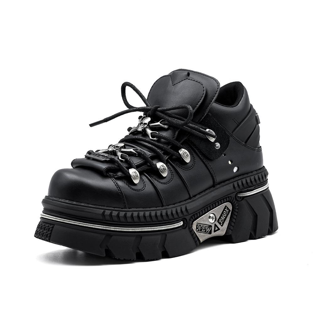 Summer Women Shoes Platform Punk Boots Gothic Dark Motorcycle Boots with Thick Sole Height Increase