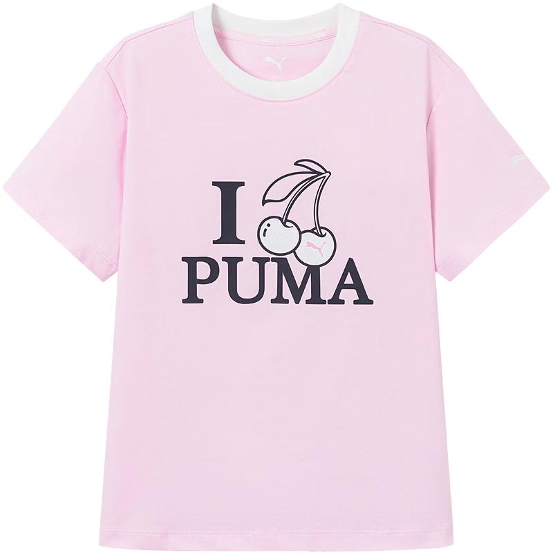 PUMA 2026 Summer Girls  Short-Sleeve Logo T-Shirt 160cm