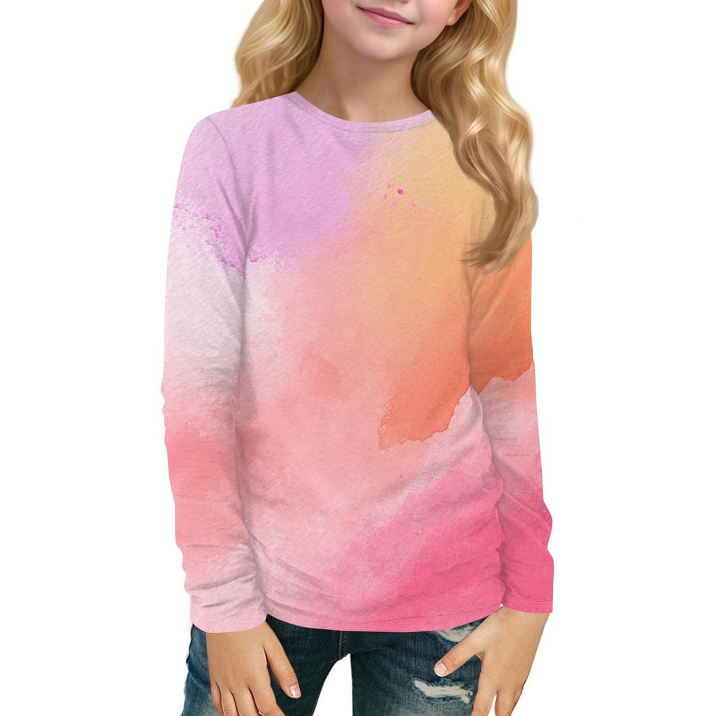 Kinder Langarm O-Ausschnitt Oberteil Bedruckt Täglich Lässig