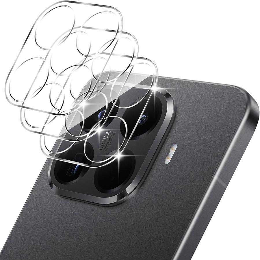 3 Pack Tempered Glass Camera Protector for Xiaomi 15T / 15T Pro 9H Hardness Anti-Scratch Lens Protective HD Clear