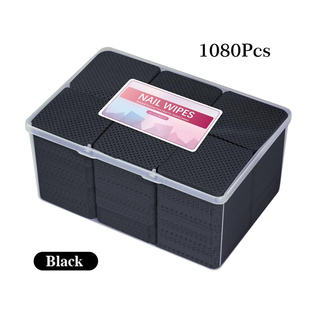 1080 PCS Lint Free Nail Cotton Pads For Nail Polish Removal Nail Wipes Magic Cleaning Sheets Box Refill For Salon And Home Use