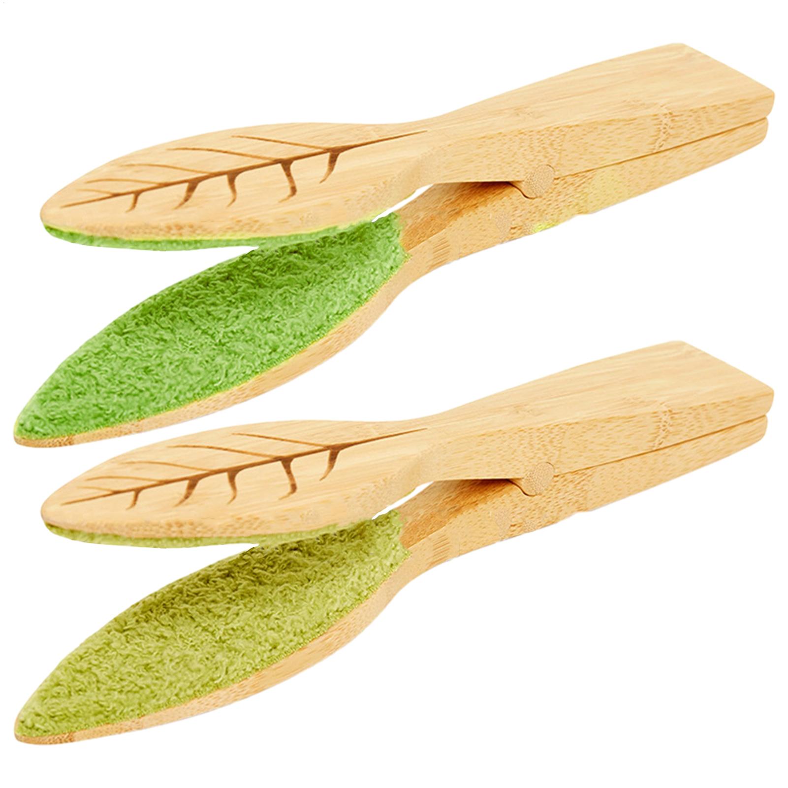 

Leaf Cleaning Tongs Handheld Green Plant Cleaning Brush with Ergonomic Handle,Durable Wooden Design for Efficient Leaf Removal Brush clip
